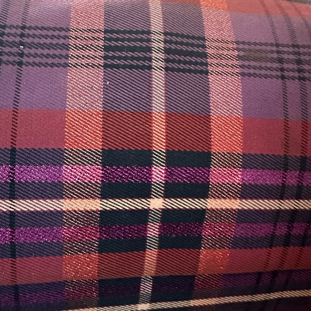 Coach Tartan Plaid Glam Tot Pink & Purple Poppy & 5 Hang Tags - see tags. - Picture 13 of 16